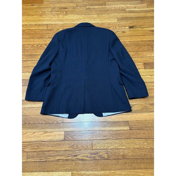 Adams Row Mens Sport Coat Size 43R Blue Poly Wool Two Button Blazer Jacket - Picture 6 of 10